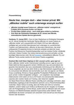 Heute hier, morgen dort &ndash; aber immer privat: Mit &bdquo;eBlocker mobile