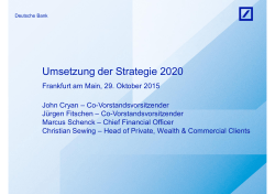 Präsentation - Deutsche Bank