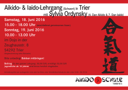 Aikido- & Iaido-Lehrgang(Schwert) in Trier