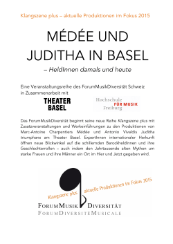 médée und juditha in basel - ForumMusikDiversität Schweiz