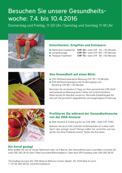 Besuchen Sie unsere Gesundheits