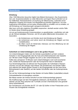 Hausordnung Einleitung &Uuml;ber 1000 Menschen besuchen t&auml;glich