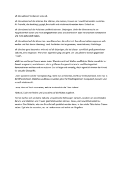 Ich bin w&uuml;tend - Lobby f&uuml;r M&auml;dchen