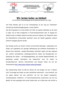 Locker bleiben - Schule am Klostergarten Herchen