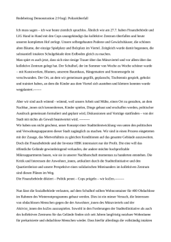 Redebeitrag - kollektives Zentrum koZe