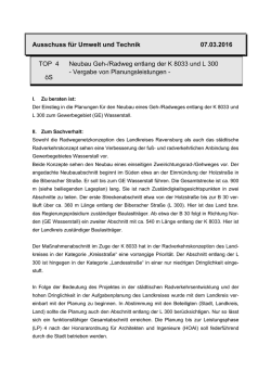 TOP 4 Neubau Geh- und Radweg entlang der K