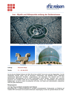 Iran - Mystik und H&ouml;hepunkte entlang der Seidenstrasse