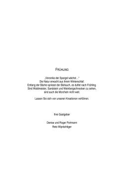 FRÜHLING „Veronika der Spargel wächst…“ Die Natur erwacht aus