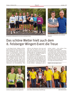 Das schöne Wetter hielt auch dem 8. Felsberger Wingert