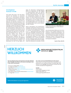 herzlich willkommen - Bayerisches &Auml;rzteblatt
