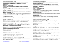 Gottesdienste und Abendlob an der Krippe 2015/2016