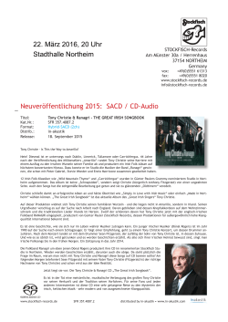 Neuveröffentlichung 2015: SACD / CD