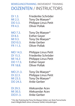 dozenten / instructors