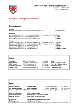 Volleyball- Abteilungsstruktur 2014/2015