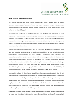 Gute Gef&uuml;hle, schlechte Gef&uuml;hle