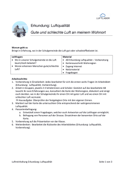 Gute und schlechte Luft an deinem Wohnort