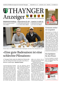 Eine gute Badesaison ist eine schlechte Pilzsaison