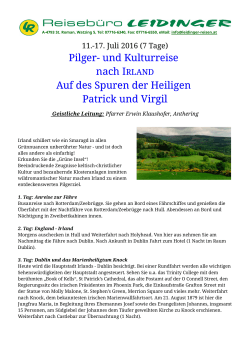 Pilger- und Kulturreise nach Irland 11.