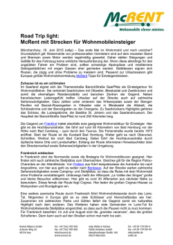 Road Trip light: McRent mit Strecken für Wohnmobileinsteiger