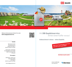 Mit DB Gepäckservice immer einen Koffer voraus!