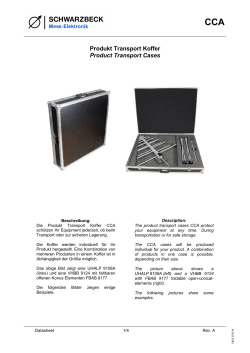 Produkt Transport Koffer Product Transport Cases