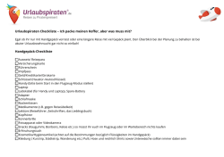 Ich packe meinen Koffer, aber was muss mit?