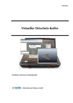 Virtueller DriveSets-Koffer - Installation, Quickstart, Beispielprojekt