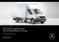 Die Sprinter Komplettl&ouml;sungen mit den - Mercedes-Benz