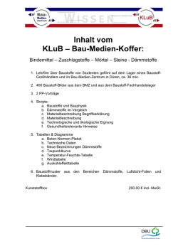 Inhalt vom KLuB &ndash; Bau-Medien-Koffer - Bau-Medien