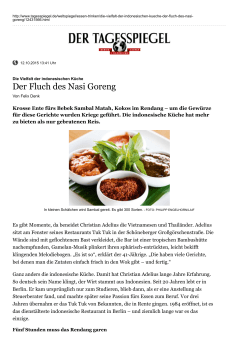 Die Vielfalt der indonesischen K&uuml;che