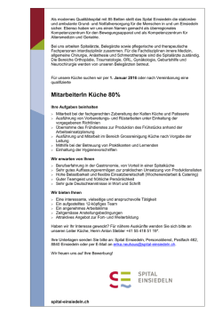 MitarbeiterIn Küche 80%