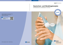 Hautschutz- und H&auml;ndehygieneplan K&uuml;che