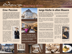 Eine Passion Junge K&uuml;che in alten Mauern