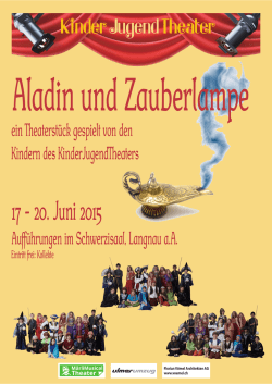 Plakat Aladin und Zauberlampe