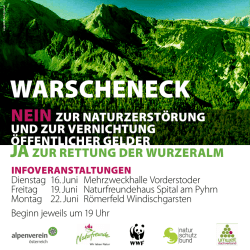 NEIN zur Naturzerstörung und zur Vernichtung