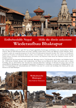 Wiederaufbau Bhaktapur