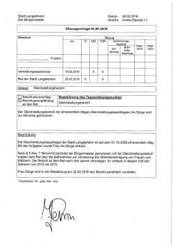 Gleichstellungsbericht