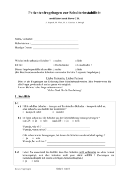 Patientenfragebogen ROWE