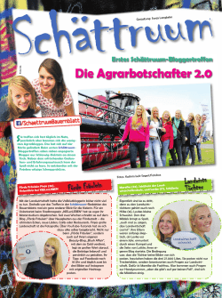 Die Agrarbotschafter 2.0 - Bauernblatt Schleswig