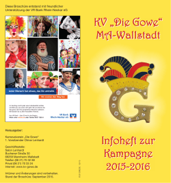 KV „Die Gowe“ MA-Wallstadt Infoheft zur Kampagne 2015-2016
