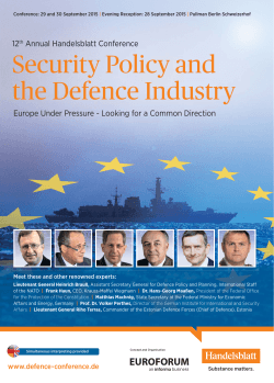 Security Policy and the Defence Industry