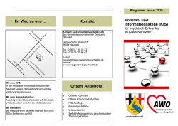 Kontakt- und Informationsstelle (KIS) Ihr Weg zu uns Kontakt