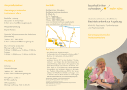 Bezirkskrankenhaus Augsburg Ansprechpartner Anfahrt Kontakt