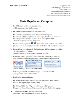 Erste Regeln am Computer - ComputerUnterricht