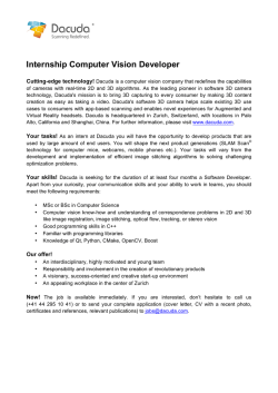 Internship Computer Vision Developer