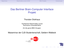 Das Berliner Brain-Computer Interface Projekt