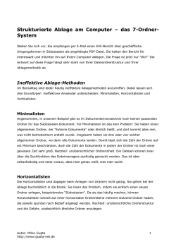 Strukturierte Ablage am Computer &ndash; das 7-Ordner-System
