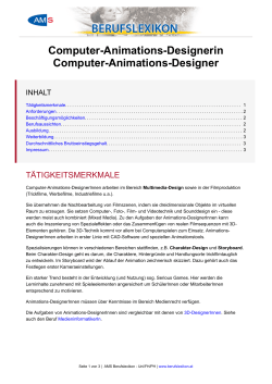 Computer-Animations-Designerin Computer
