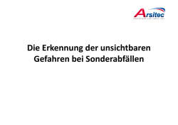 Die Erkennung der unsichtbaren Gefahren bei Sonderabfällen