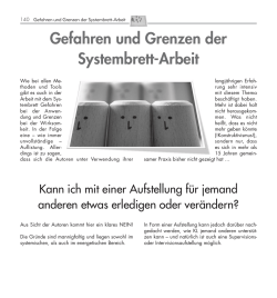 Gefahren und Grenzen der Systembrett